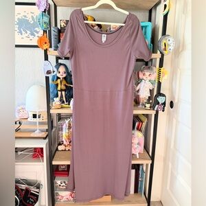 Altar Houseline Ribbed Mauve Dress